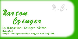 marton czinger business card